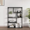 Large Display Rack With 3 Shelves, Metal Bookshelf For Living Room And Hallway (85X126cm)