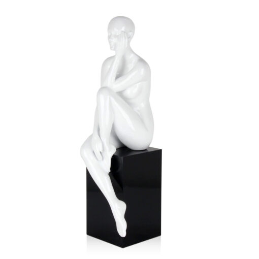 Large resin sculpture 'Thinking woman'