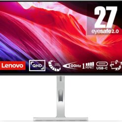 Lenovo L27h-4A Quad HD 27" IPS WLED Monitor - Grey, Silver/Grey