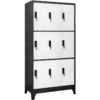 Locker Cabinet Anthracite and White 90x45x180 cm Steel vidaXL