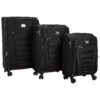 Luggage Three-piece Suitcase Large Capacity Storage Bag With Universal Wheel Black