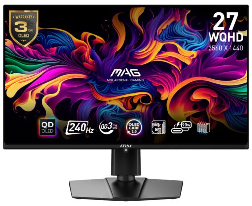 MSI MAG 271QPX QDOLED E2 26.5 Inch 240Hz WQHD Gaming Monitor