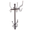 Mauritane 14 - Hook Wall Mounted Coat Rack in Brown/White