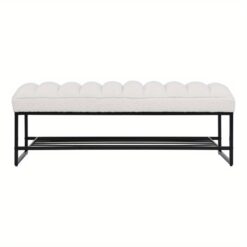 Metal Upholstered Benches End Of Bed For , , Entryway ()