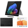 Microsoft 13" Surface Pro, Copilot+ PC (Snapdragon X Plus, 256 GB SSD, Platinum), Typecover, Slim Pen 2 & 365 Personal (12 months, automatic renewal for 1 user) Bundle, Silver/Grey