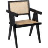 Modern Mahogany Accent Dining Chair Black Natural Wicker Living Room Westbrook