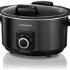 Morphy Richards 6.5L Hinged Lid Slow Cooker - Black