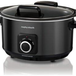 Morphy Richards 6.5L Hinged Lid Slow Cooker - Black