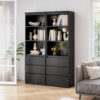 Mouin 180cm H x 60cm W Standard Bookcase