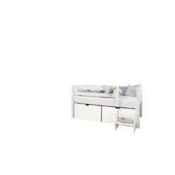 Nanna Single-Short (90 x 160cm) Mid Sleeper Bed with Shelves and Drawers