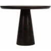 Natural Solid Dark Mango Wood Round Dining Table