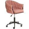 Office Chair Fabric Pink Swivel Office Furniture Milan