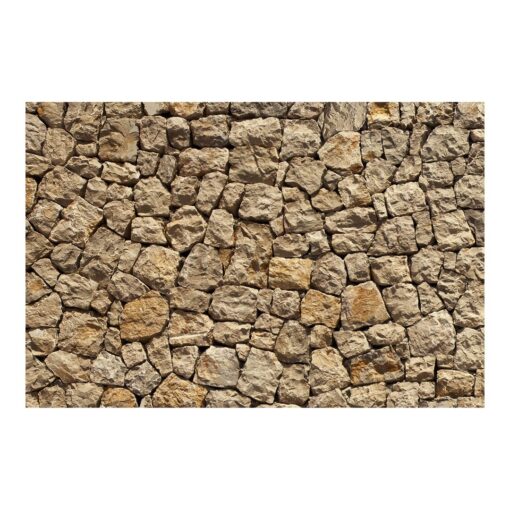 Old Paving Stone Wall 3.2m x 4.8m Textured Matte Peel & Stick Wall Mural