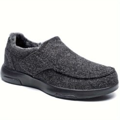 Orthocomfoot Slippers With Arch Support For Mens, Comfortable House Shoes, Winter Moccasin Slip-on Loafers