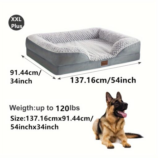 Orthopedic Dog Beds For Large Dogs, Sofa Dog Bed For Extra Large Dogs Egg Foam Extra Large Dog Bed With Removable Washable Pillow Cover, Waterproof