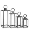 Outdoor/Indoor Lantern, Set Of 4, Stainless Steel