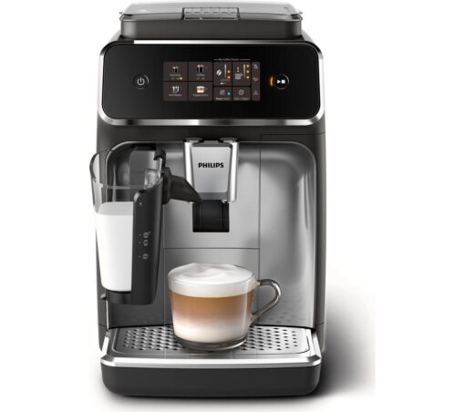 Philips Series 2300 LatteGo EP2336/40 Smart Bean to Cup Coffee Machine - Chrome and Black, Black,Silver/Grey