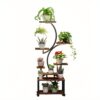 Plant Stand Indoor With Grow Lights, 8 Tiered Indoor Plant Shelf, 61" Tall Plant Stand For Indoor Plants Multiple, Metal Plant Flower Holder Stand,