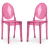 Privatefloor - Pack of 2 Transparent Dining Chairs - Victoria Queen