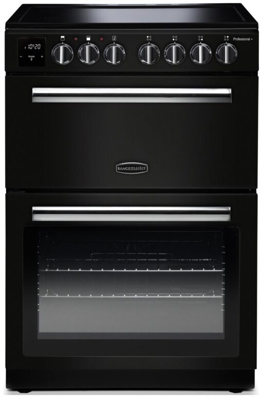 Rangemaster Professional+ 60cm Double Electric Cooker Black