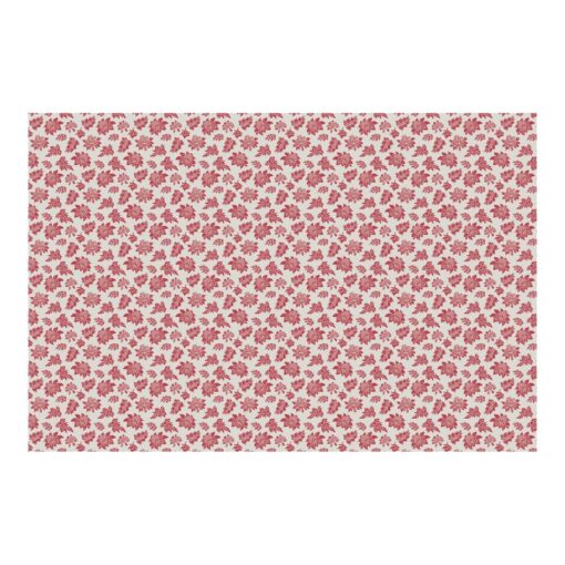 Red Baroque Floral Pattern 3.2m x 4.8m Textured Matte Peel & Stick Wall Mural