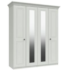 Rendlesham 4 Door 2 Mirror Wardrobe - White