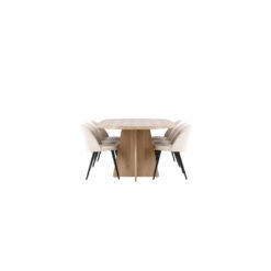 Rori Dining Table with Velvet Dining Chair