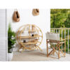 Round 3 Tier Rattan Bookcase Natural Danil