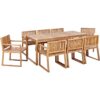 Rustic 8 Seater Garden Certified Acacia Wood Dining Set Table Chairs Sassari II