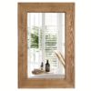 Rustic Wood Mirror For Bathroom, 24 X 36 Inch Rectangular Framhouse Wall Decor Mirror, Wall Mounted Mirror For Entryway Bedroom Living Room (natural)