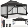 Sanopy 10×15ft Pop-up Canopy, Upgraded Construction, With Detachable Side Walls And Mesh, With Handbag, Easy To Install, Suitable For Outdoor Use