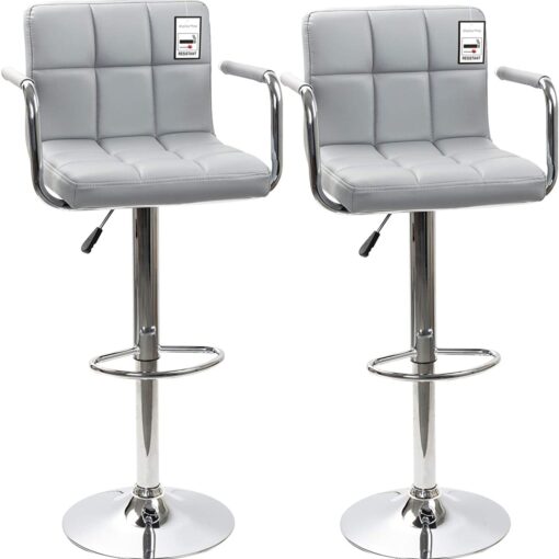 Set Of 2 Bar 360 Padded Chairs Mid-