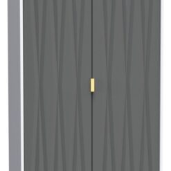 Shimmer 2 Door Wardrobe - Grey & White