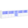 Sideboard with led Lights White 283x37x67 cm Vidaxl