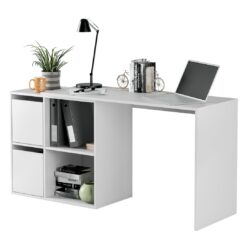 Sighrik Desk Milwaukee, Modular Desk With Shelf, Multi-Position Table With Corner Assembly, 152X49H74 Cm