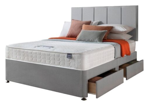 Silentnight Hatfield Kingsize 4 Drawer Divan Bed - Grey