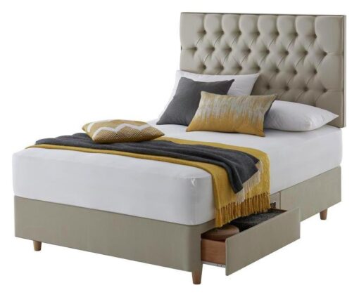 Silentnight Sassaria Kingsize 2 Drawer Divan Set - Sandstone