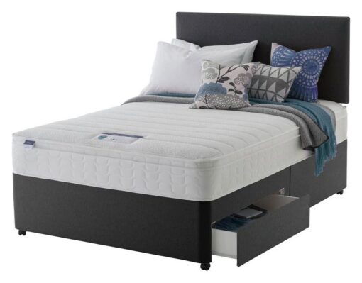 Silentnight Travis Kingsize 2 Drawer Divan Bed - Charcoal