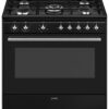 Smeg CX91GMBL Concert 90cm Dual Fuel Range Cooker - Black