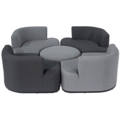 Snug Lifestyle Suite with Rising Table - Flanelle/Charcoal