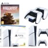 Sony PlayStation 5 (Model Group - Slim), Wreckfest, DualSense Wireless Controller & Twin Docking Station Bundle, White