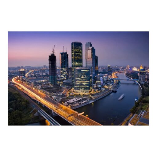 Sunset over Moscow 3.2m x 4.8m Textured Matte Peel & Stick Wall Mural