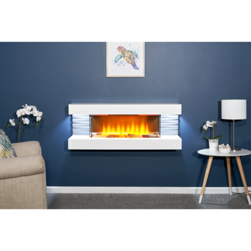 Sureflame Adam 112Cm W Surface Wall Mounted Electric Fire