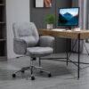 Swivel Chair Mid Chair For Bedroom, Light Grey