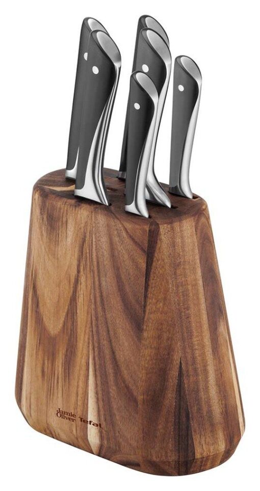 Tefal by Jamie Oliver 6pc Knife Set with Acacia Wood Block