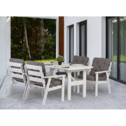 Tejeda Rectangular 4 - Person 140Cm Long Dining Set with Cushions