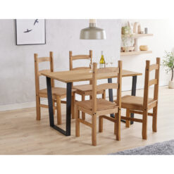 Texas dining table + 4 chair Set, 1xTXTB2 + 2xCR105 (pairs)