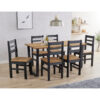 Texas large dining table + 6 linea chair Set, 1xTXTB3 + 3xCRB107(pairs)