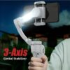 Triple-axis Pro Gimbal - Smart Face Tracking, Led Light, Anti-shake - Universal For Iphone& Smartphones, Ai Smart Phone Ptz , Three-axis Ptz ,