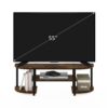 Turn-s-tube Wide Tv Entertainment Center, Simple Stylish Design Comes In Amber Pine Black, Is Functional And Suitable For Any Room.